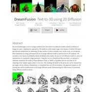 AI 3D设计DreamFusion